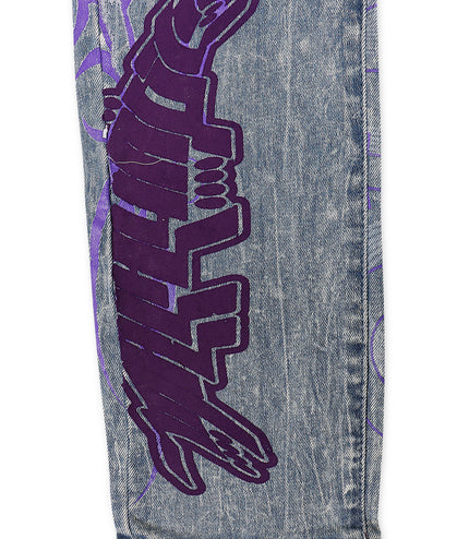 Smoke Rise Tribal Print R&R Slim Fit Jeans - Lowell Blue