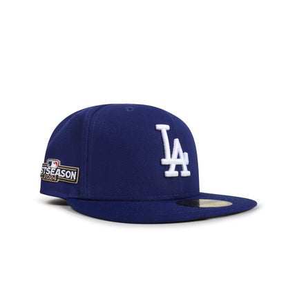 New Era 5950 Dodgers Post Season 2024 Fitted Hat - Royal Blue