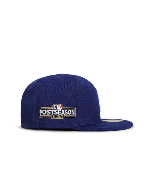 New Era 5950 Dodgers Post Season 2024 Fitted Hat - Royal Blue
