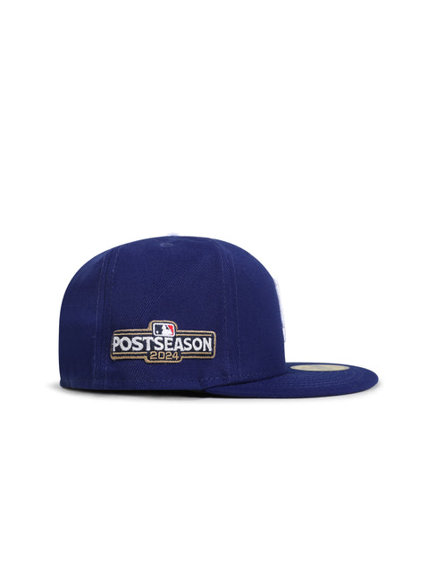 New Era 5950 Dodgers Post Season 2024 Fitted Hat - Royal Blue