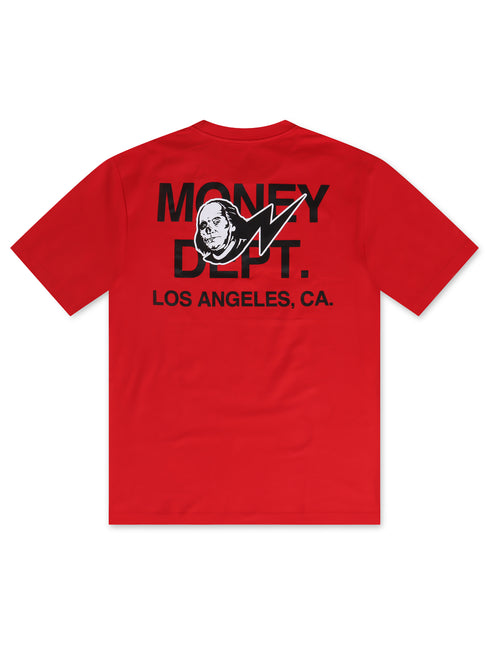 Money Dept x All Cash Graphic Tee - Red