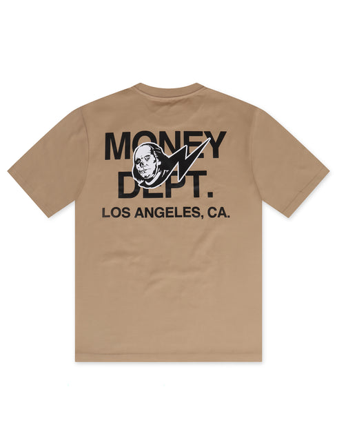 Money Dept. x All Cash Graphic Tee - Brown