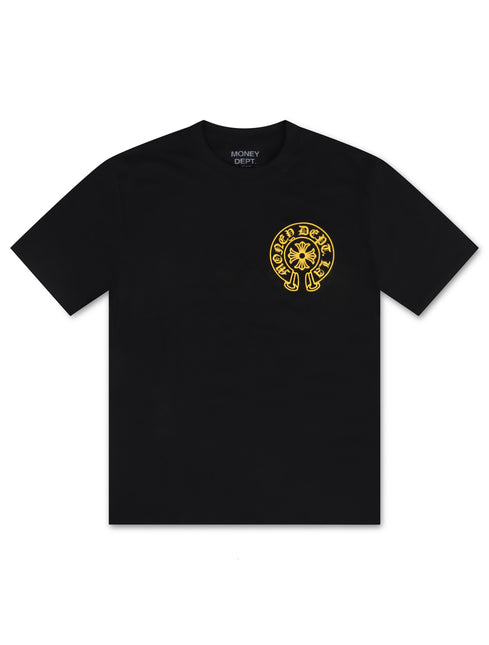 Money Dept. Old English Tee - Black/Yellow