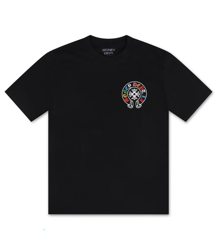 Money Dept. Old English Tee - Black/Multi