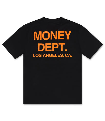 Money Dept. Los Angeles Heavyweight Tee - Black/Orange