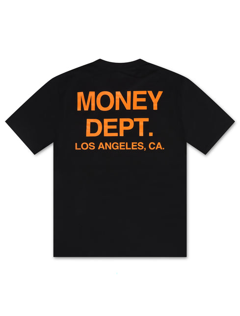 Money Dept. Los Angeles Heavyweight Tee - Black/Orange