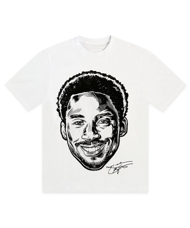 Camiseta retro con dibujo de Kobe - Blanca