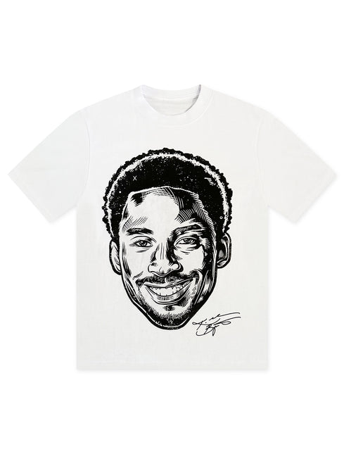 Retro Flair Kobe Sketch Face Tee - White