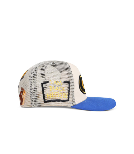 GasNYC Black History Trucker Hat - Off White/Blue