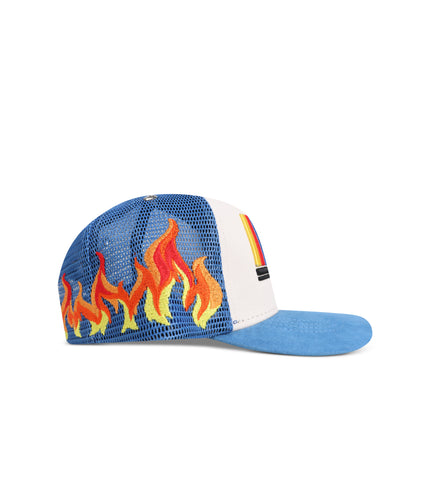 GasNYC Nascar Trucker Hat - Off White/Blue