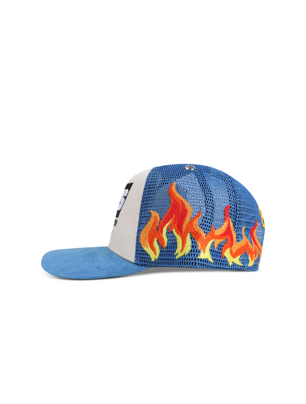 GasNYC Nascar Trucker Hat - Off White/Blue