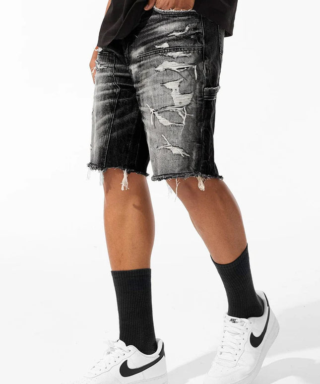 Jordan Craig Landman Denim Shorts - Industrial Black