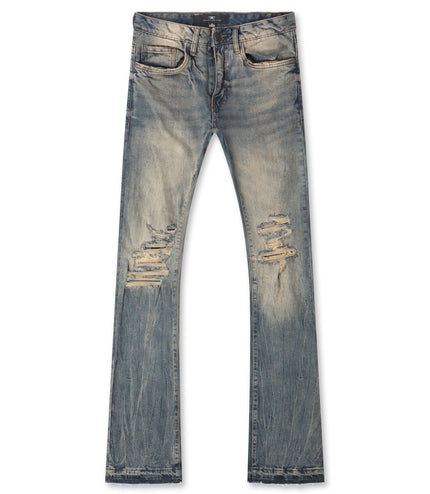 Jordan Craig Stacked Shredded Jeans - Vintage
