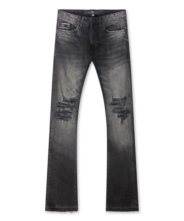 Jordan Craig Stacked Shredded Jeans - Black Shadow