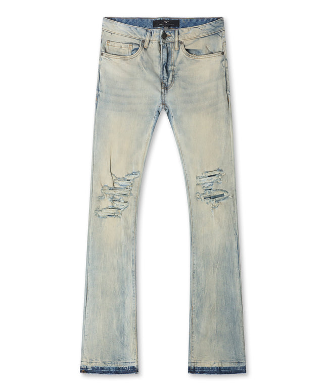 Jordan Craig Stacked Shredded Jeans - Iced Lager