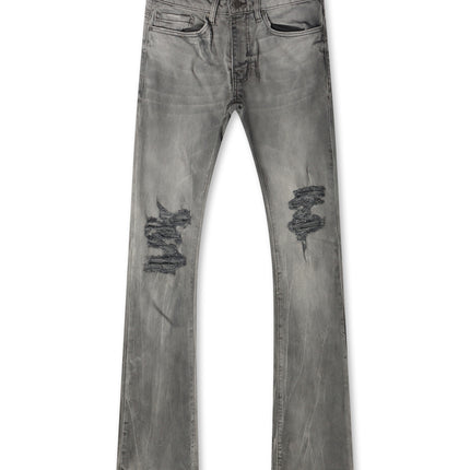 Jordan Craig Stacked Shredded Jeans - Smoked Gray