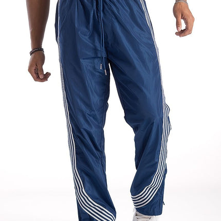 Kindred Nylon Sriped Pants - Navy