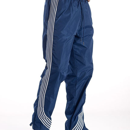 Kindred Nylon Sriped Pants - Navy