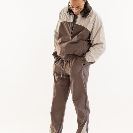 Kindred Rhinestone Track Suit - Brown/Khaki