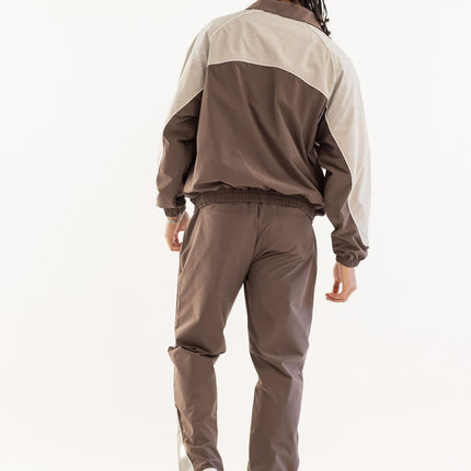 Kindred Rhinestone Track Suit - Brown/Khaki
