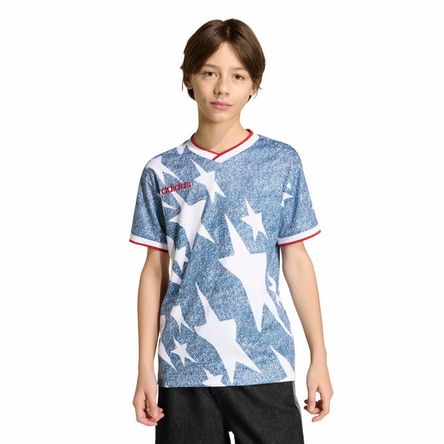 Adidas Kids Denim Graphic Jersey - Blue