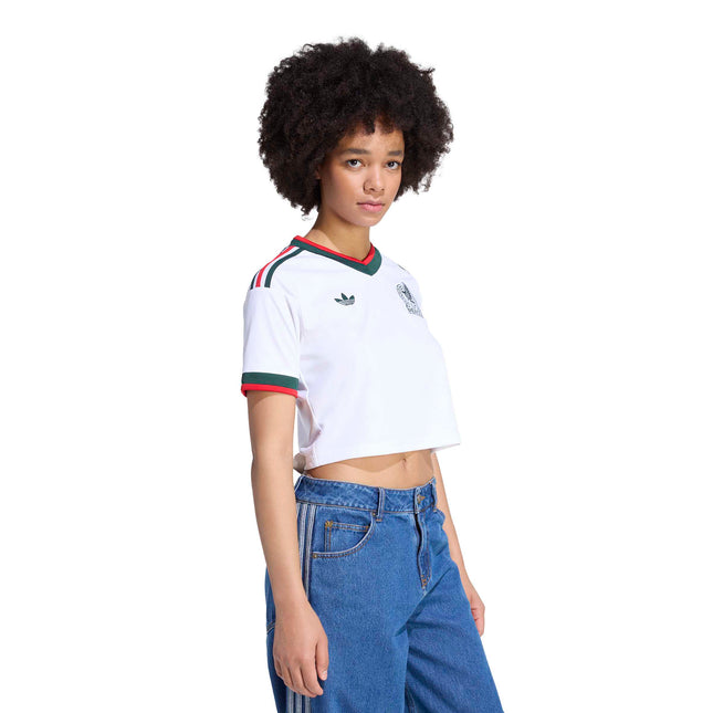 Adidas Womens Mexico 26 Away Cropped Jersey - White