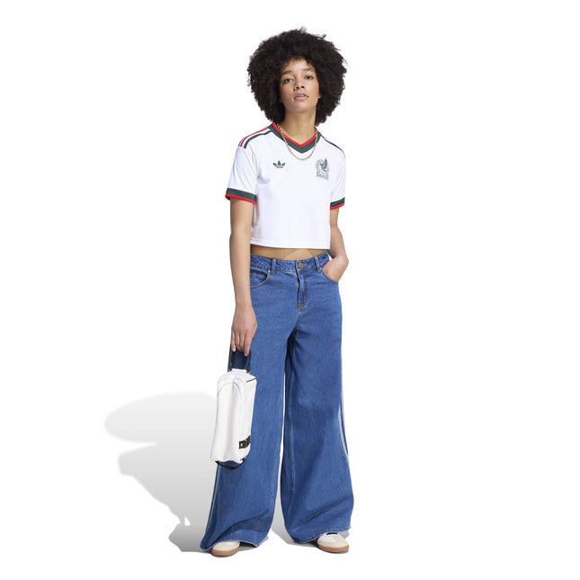 Adidas Womens Mexico 26 Away Cropped Jersey - White