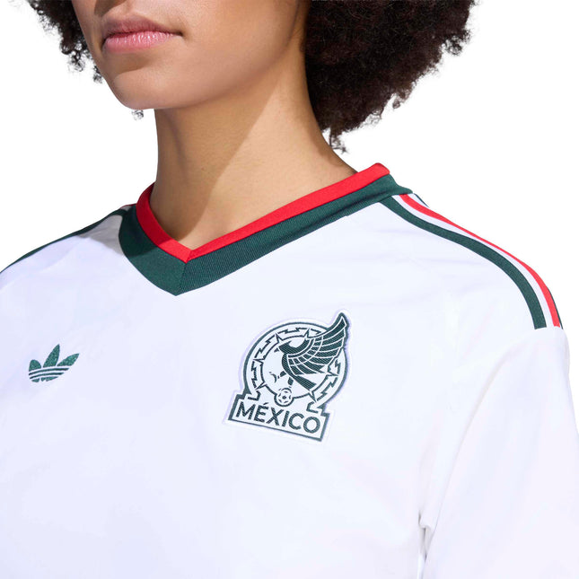 Adidas Womens Mexico 26 Away Cropped Jersey - White