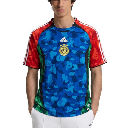 Adidas x Bape Mens Teamgeist Jersey - Blue/Red/Green