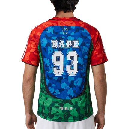 Adidas x Bape Mens Teamgeist Jersey - Blue/Red/Green