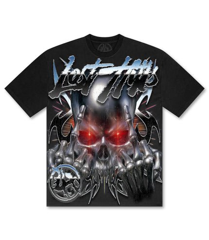 Losthills Chrome Skull Tee - Black