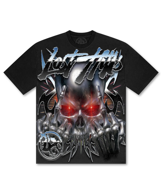 Losthills Chrome Skull Tee - Black