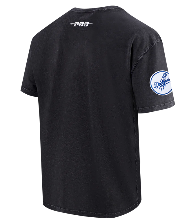 Pro Standard LA Dodgers Chrome Drop Shoulder Tee - Washed Black