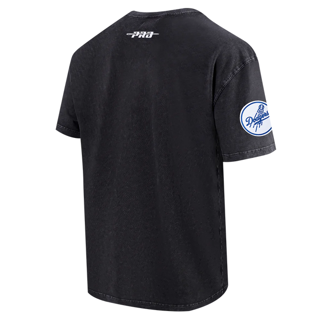Pro Standard LA Dodgers Chrome Drop Shoulder Tee - Washed Black