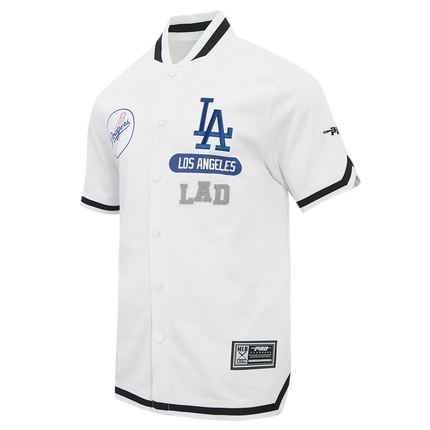 Pro Standard Los Angeles Dodgers Letterman Button Down - White