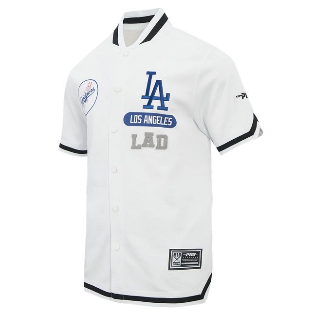 Pro Standard Los Angeles Dodgers Letterman Button Down - White