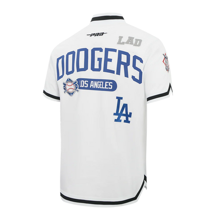 Pro Standard Los Angeles Dodgers Letterman Button Down - White