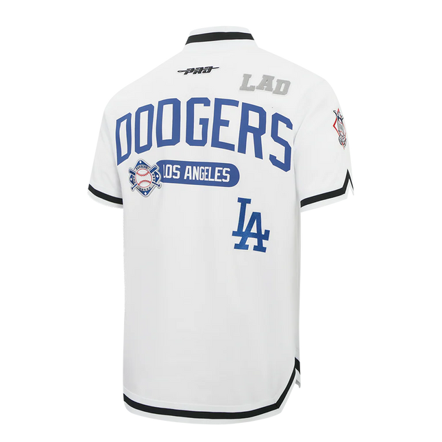 Pro Standard Los Angeles Dodgers Letterman Button Down - White