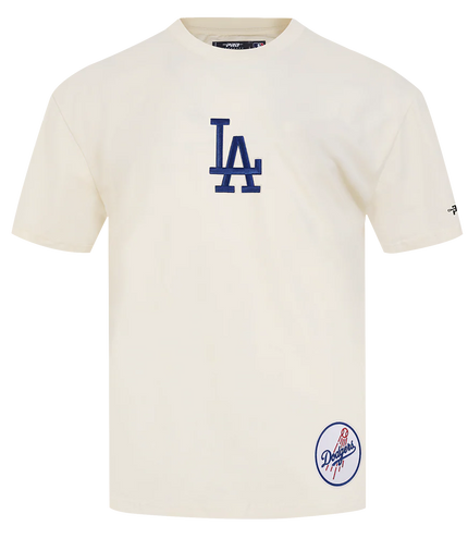 Pro Standard La Dodgers Wingspan Drop Shoulder Tee - Eggshell