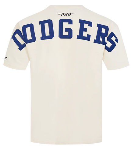 Pro Standard La Dodgers Wingspan Drop Shoulder Tee - Eggshell