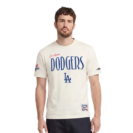 Pro Standard Dodgers Original Players Tee - Eggshell