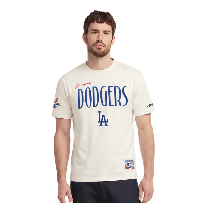 Pro Standard Dodgers Original Players Tee - Eggshell