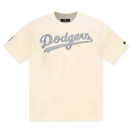 Pro Standard Dodgers Varsity Blues Tee - Eggshell