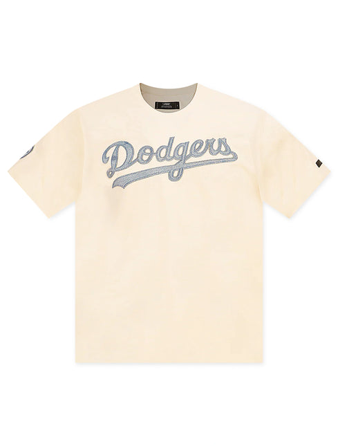 Pro Standard Dodgers Varsity Blues Tee - Eggshell