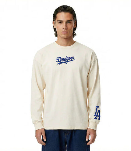 Pro Standard Dodgers Lightweight Wingspan Long Sleeve - Eggshell