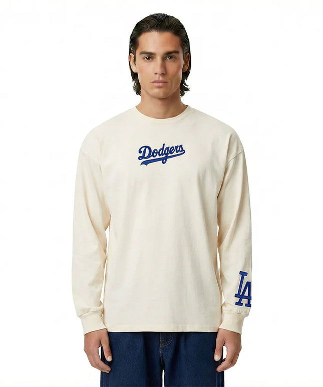 Pro Standard Dodgers Lightweight Wingspan Long Sleeve - Eggshell
