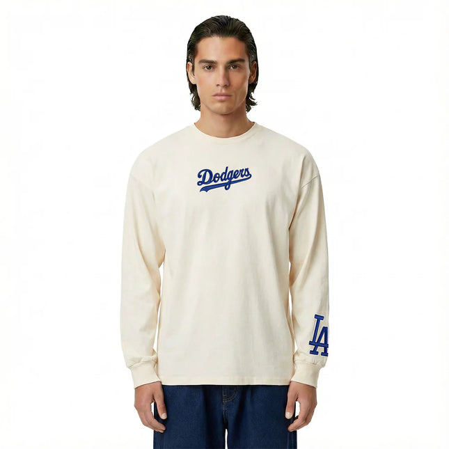 Pro Standard Dodgers Lightweight Wingspan Long Sleeve - Eggshell