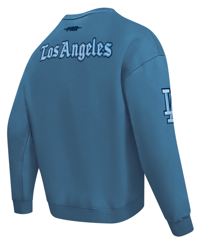 Pro Standard LA Dodgers Country Club Drop Shoulder Crewneck - Steel Blue