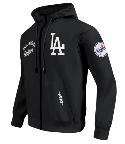 Pro Standard LA Dodgers Classic Wind Suit Pullover Hoodie - Black