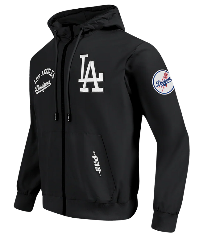Pro Standard LA Dodgers Classic Wind Suit Pullover Hoodie - Black